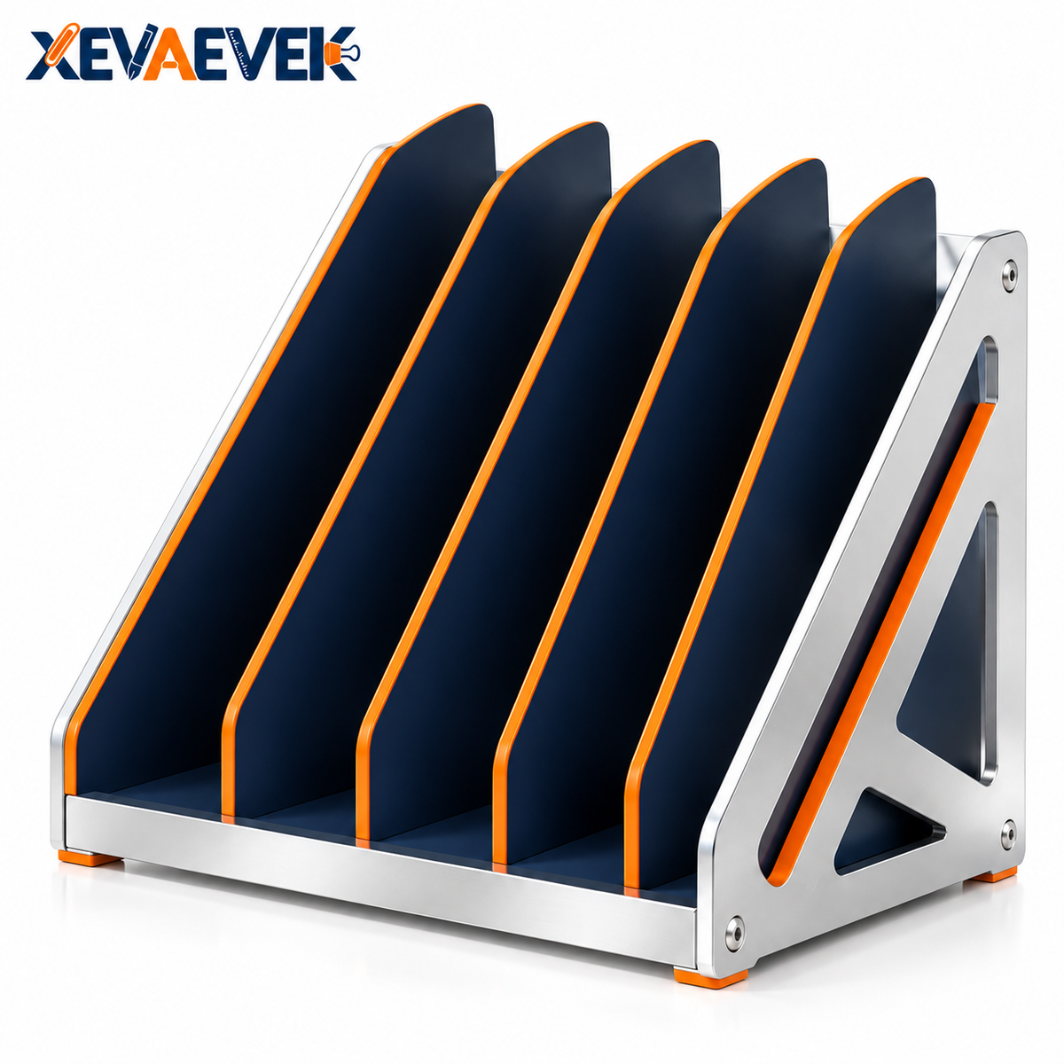 XEVAEVEK A4 File Divider – Vertical Desktop File Organizer, Multi-Slot Document Sorter & Folder Holder for Papers, Notebooks, Planners, Reports and Office Files