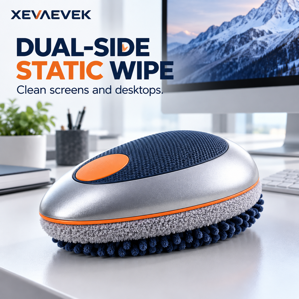 XEVAEVEK Dual-Sided Static Dust Wipe – Reusable Screen Cleaner & Desktop Dusting Pad for Monitor, Laptop, Tablet, Desk Mat and Office Workspace