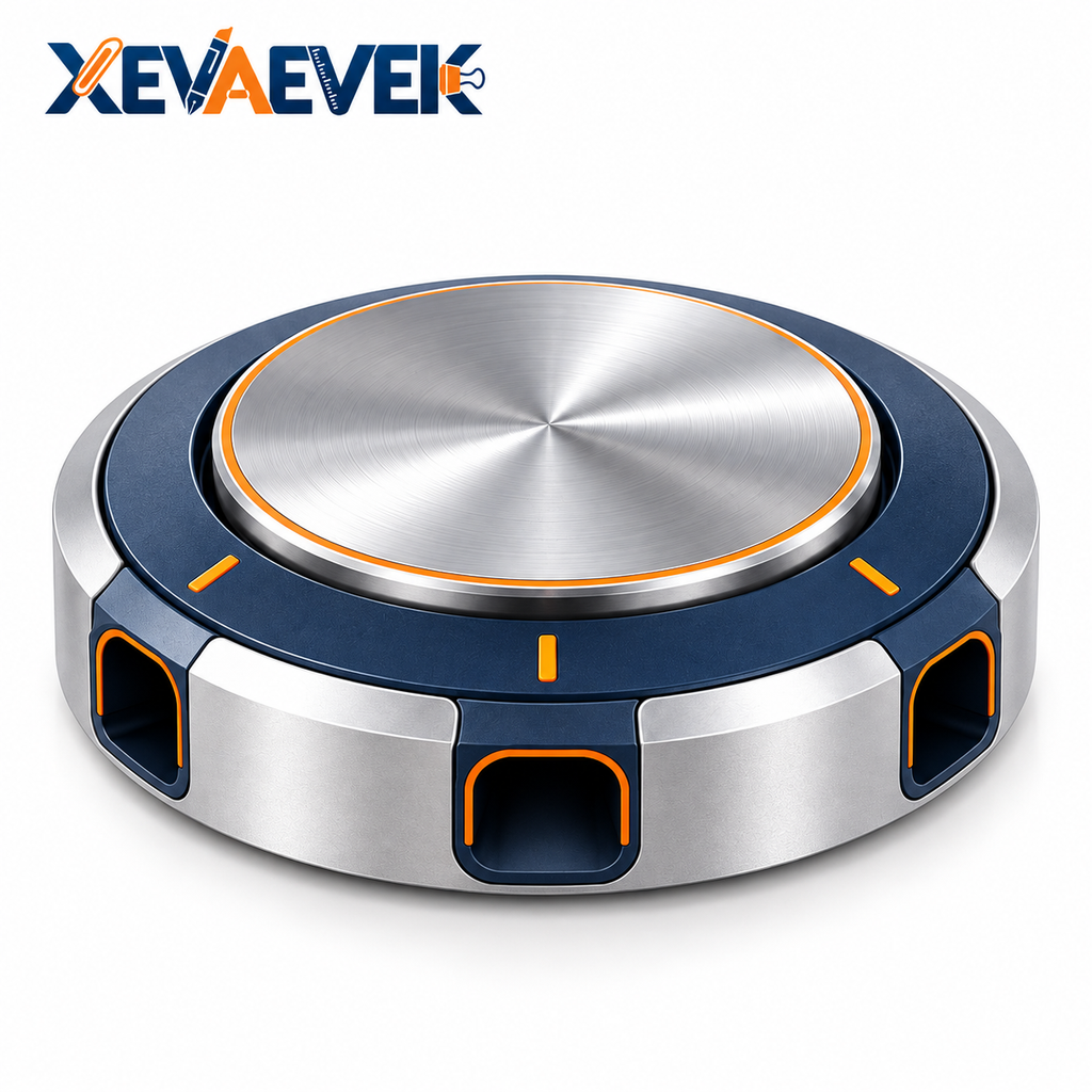 XEVAEVEK Rotating Cable Hub – 360° Desktop Cable Organizer, Multi-Cord Management Holder for Charging Cables, USB-C, Office Desk & Home Workstation