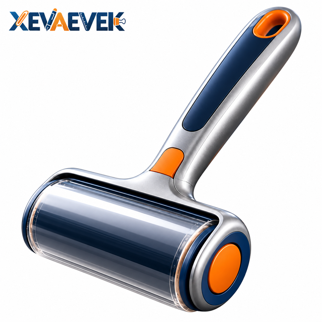 XEVAEVEK Reusable Dust Roller – Desktop Lint Roller, Manual Hair & Dust Remover for Desk Mat, Mouse Pad, Office Chair, Fabric Surfaces and Home Office Cleaning