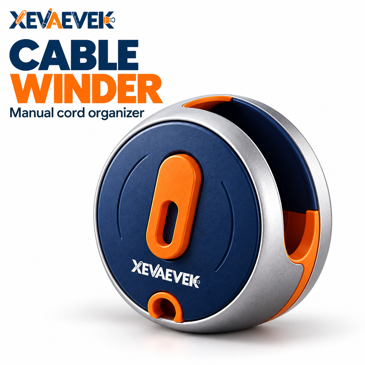 XEVAEVEK Cable Winder – Manual Cord Organizer Reel, Earbud Cable Storage & Charging Cable Organizer for Office Desk, Home Office, Travel and Tech Bags